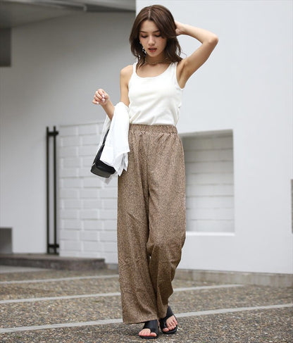 アニマルニュアンス柄ワイドパンツ 152-5220