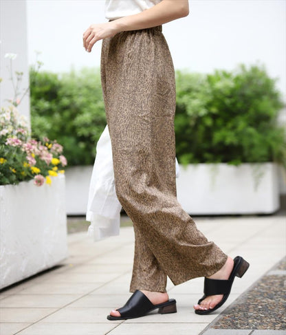 アニマルニュアンス柄ワイドパンツ 152-5220