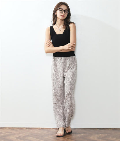 アニマルニュアンス柄ワイドパンツ 152-5220