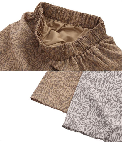 アニマルニュアンス柄ワイドパンツ 152-5220