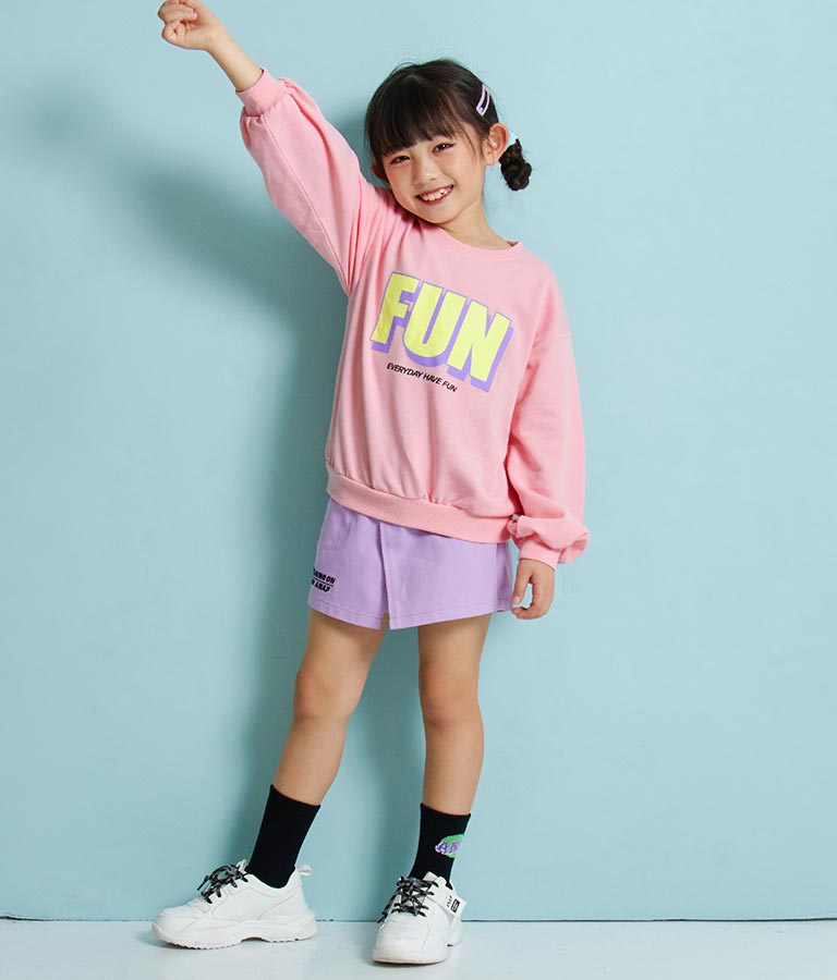 ミニ裏毛プリントトレーナー