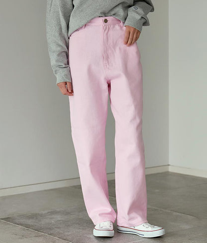 ツイルカラーストレートパンツ 852-5295