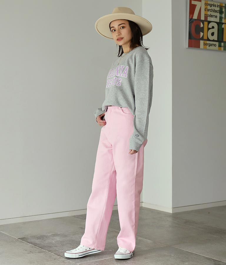 ツイルカラーストレートパンツ 852-5295