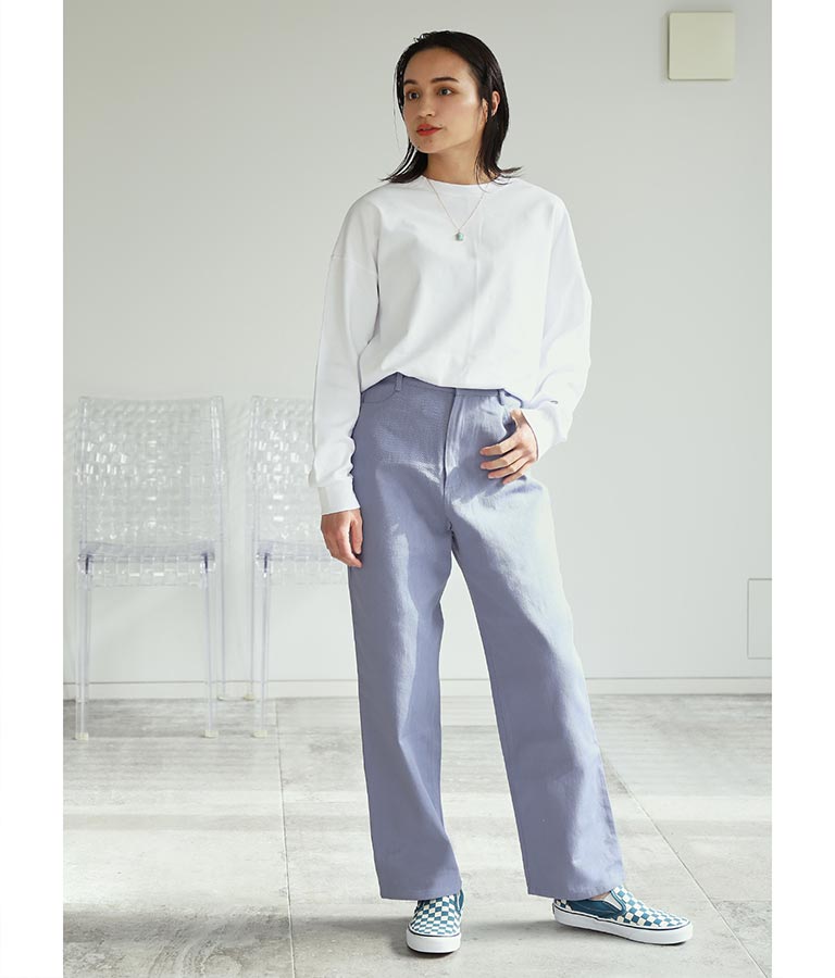 ツイルカラーストレートパンツ 852-5295