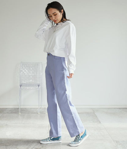 ツイルカラーストレートパンツ 852-5295