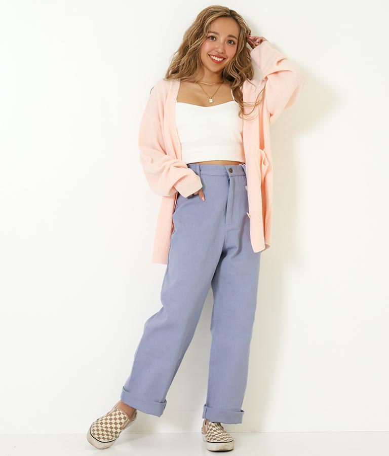 ツイルカラーストレートパンツ 852-5295