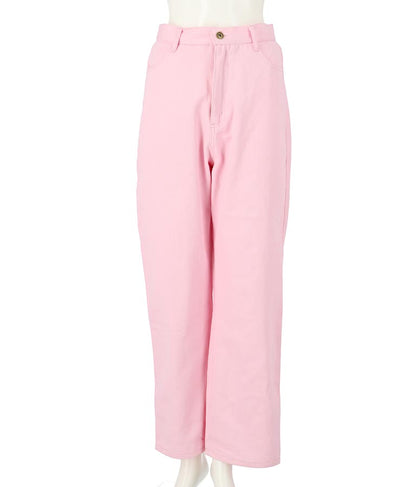 ツイルカラーストレートパンツ 852-5295