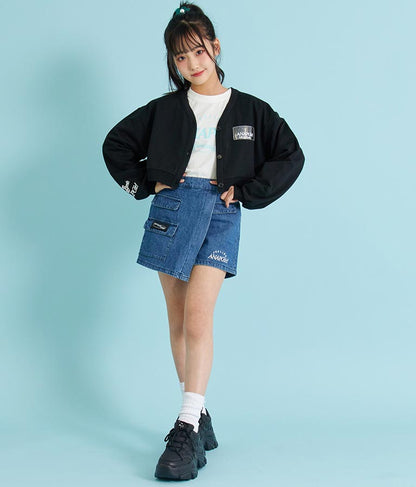 ショート裏毛カーディガン×ロンTセット【キッズお揃い】