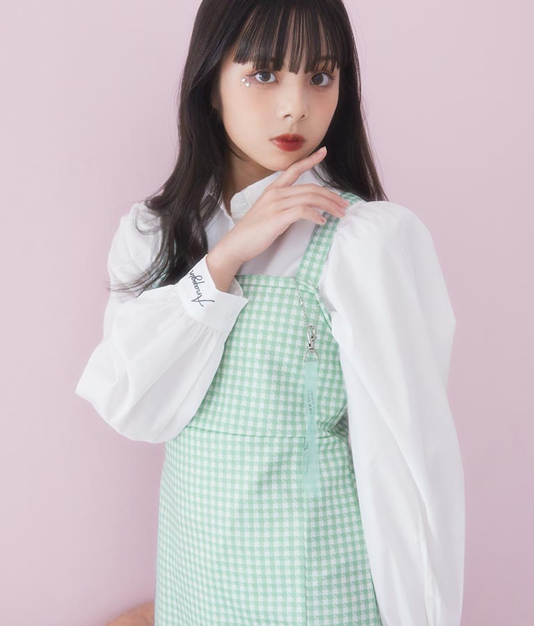 シャツ × キャミソール ワンピース セット 918-6740