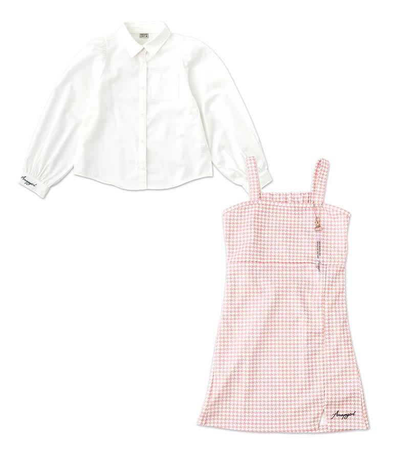 シャツ × キャミソール ワンピース セット 918-6740