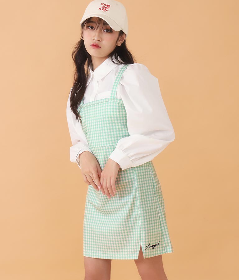 シャツ × キャミソール ワンピース セット 918-6740