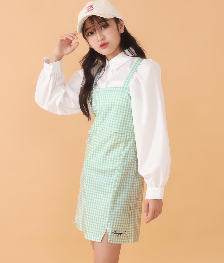 シャツ × キャミソール ワンピース セット 918-6740