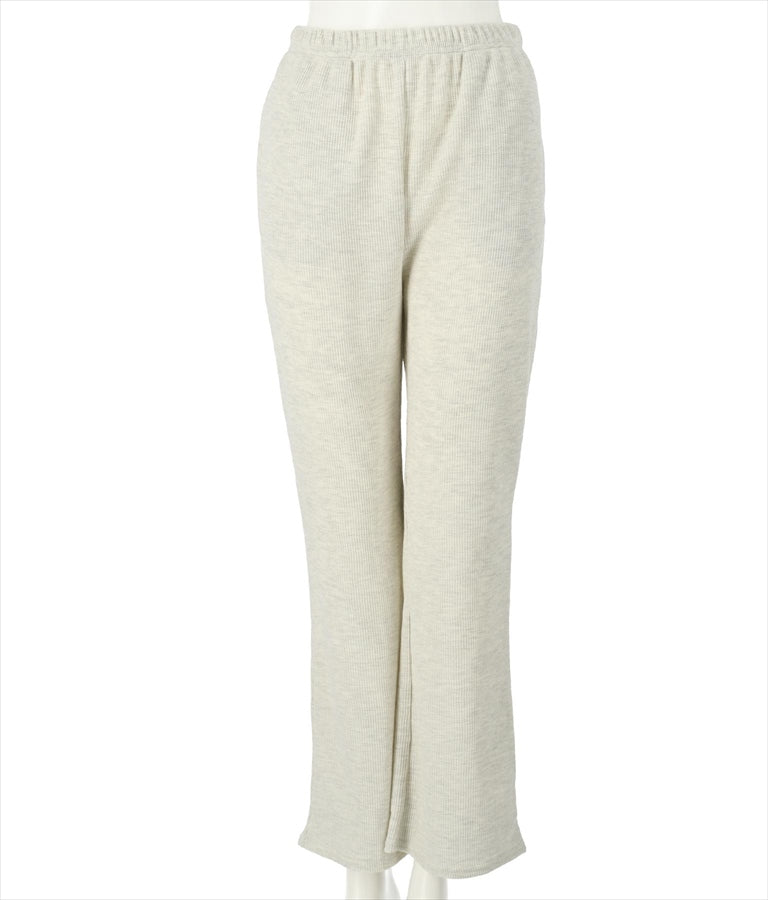 ウエスト ギャザー ワッフル フレア パンツ【セットアップ着用可】 852-5573