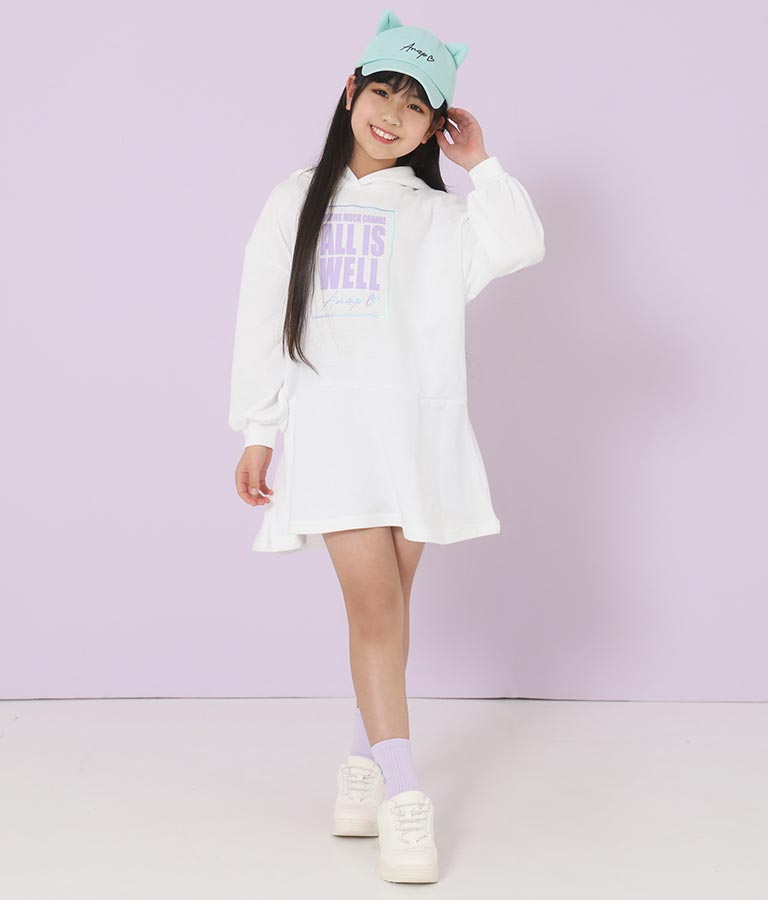 ミニ裏毛フレアワンピース