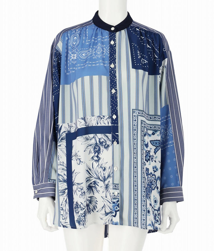 EimeeLaw スカーフ プリント ブラウス  363-9078