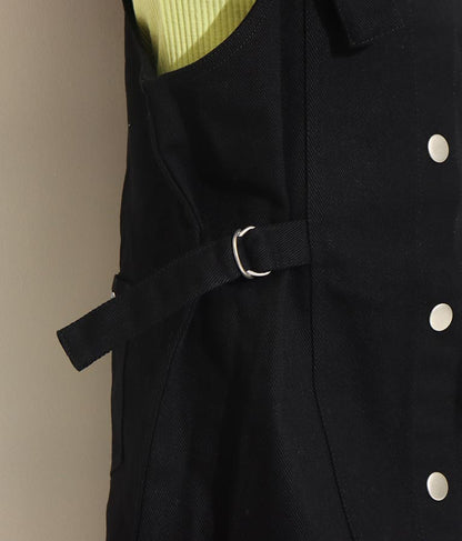 ツイルサロペワンピース