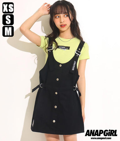 ツイル サロペ ワンピース 917-6794