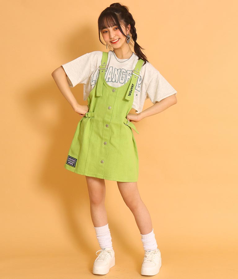 ツイル サロペ ワンピース 917-6794