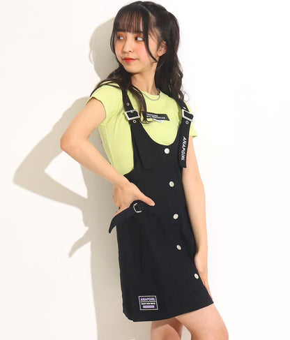 ツイル サロペ ワンピース 917-6794