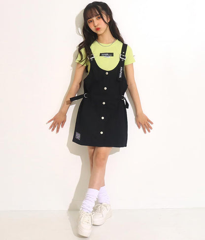 ツイル サロペ ワンピース 917-6794