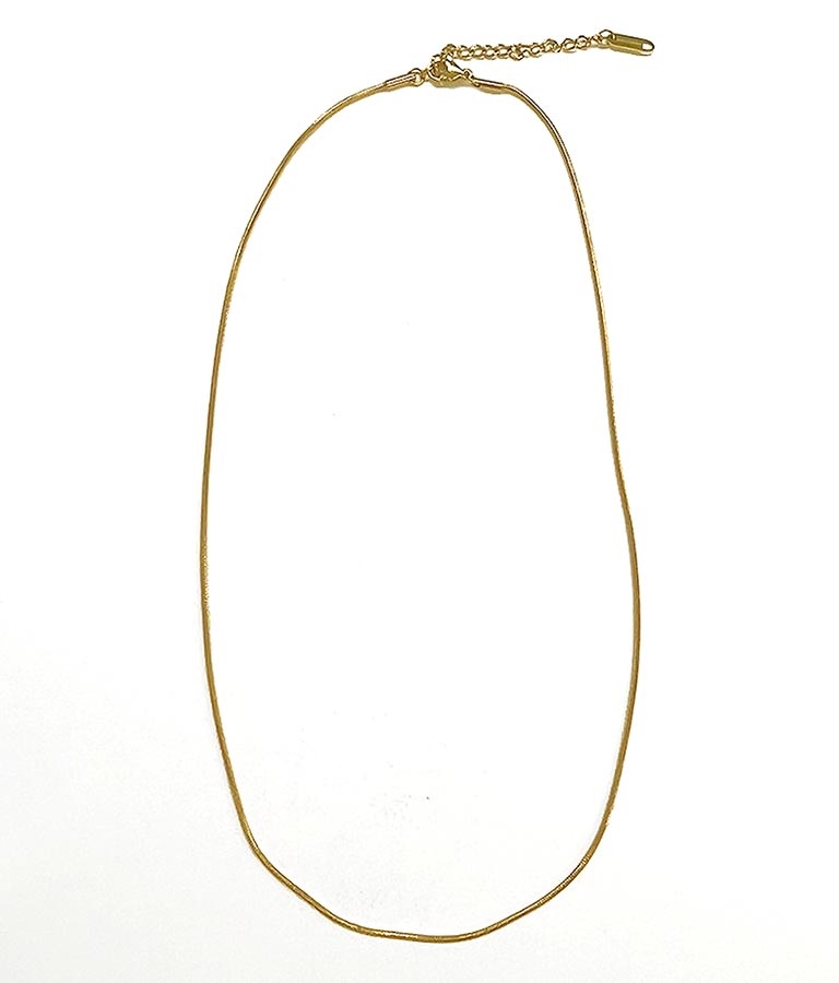 金属アレルギー 対応 ステンレス 1mm シンプル スネーク ネックレス 369-9145