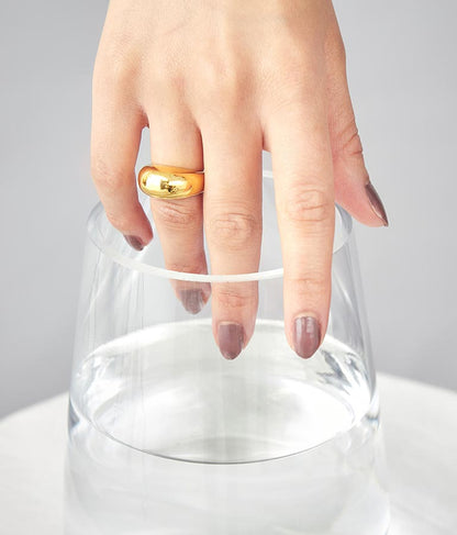 金属アレルギー対応サージカルステンレス316Lボリュームデザインリング