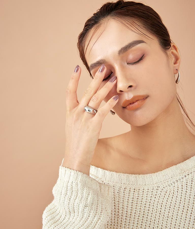 金属アレルギー対応 サージカル ステンレス 316L ボリューム デザイン リング 369-9150