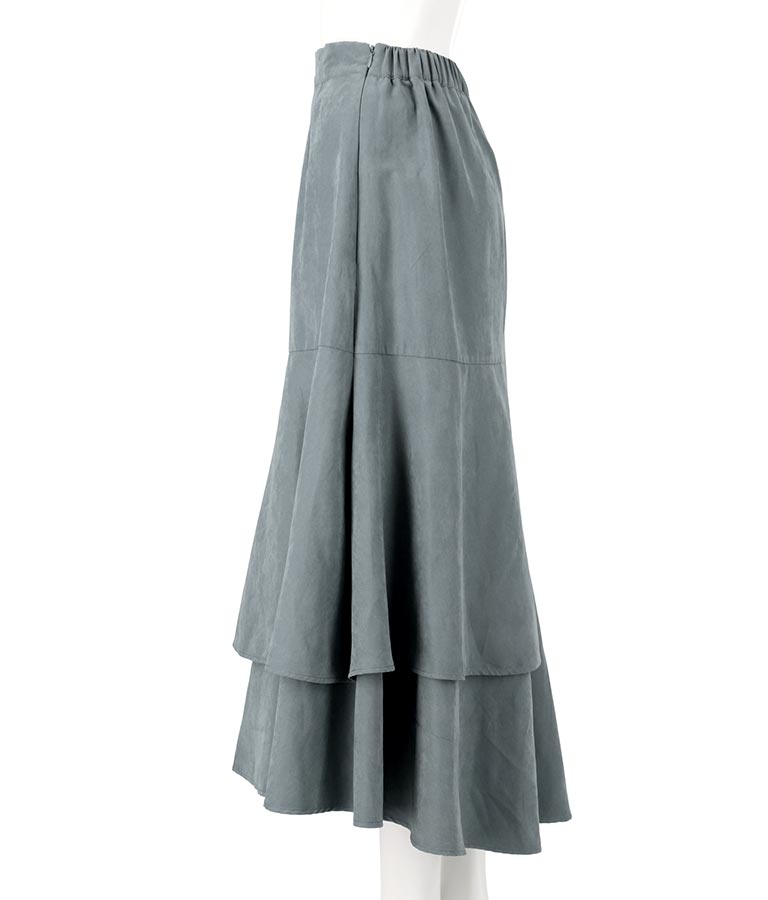 ピーチ起毛 アシンメトリー フレア スカート 521-6284