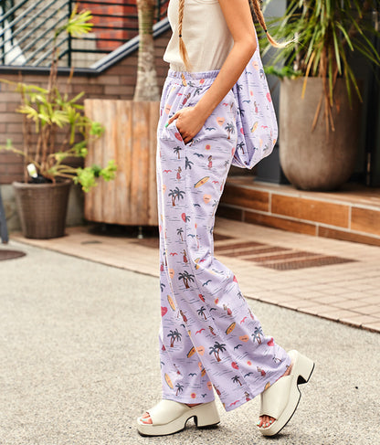 MIMPIロゴ入り総柄ストレートパンツ【セットアップ着用可】 852-5391