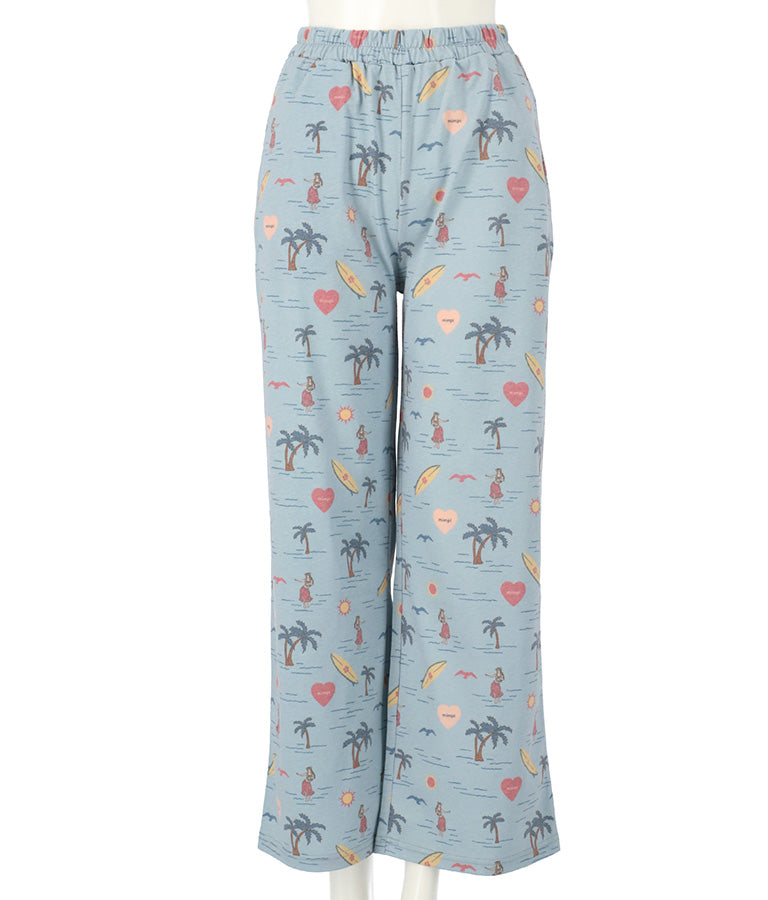 MIMPIロゴ入り総柄ストレートパンツ【セットアップ着用可】 852-5391