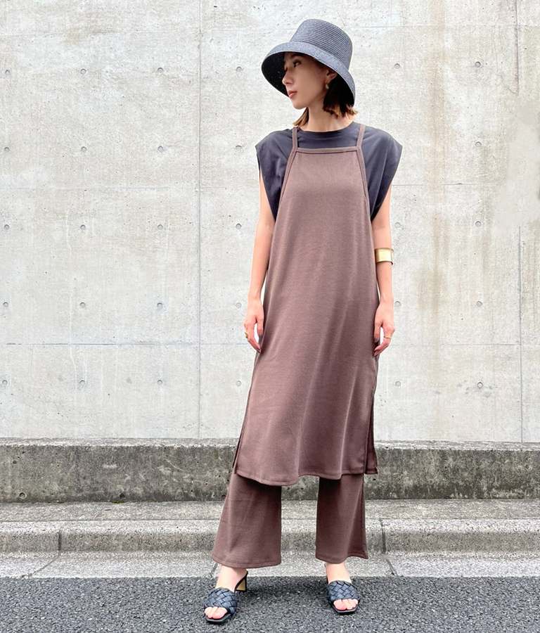 テレコリブパンツセットアップ 368-8845