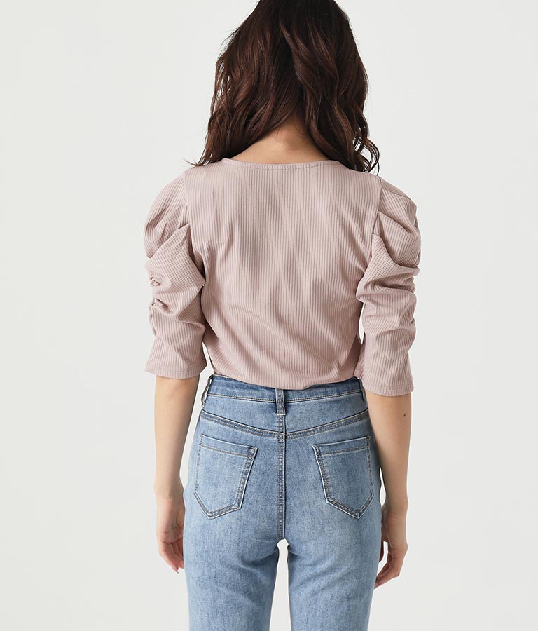 テレコリブパワショルトップスカットソー 793-8409