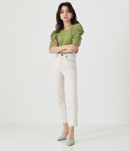 テレコリブパワショルトップスカットソー 793-8409