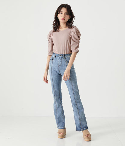 テレコリブパワショルトップスカットソー 793-8409