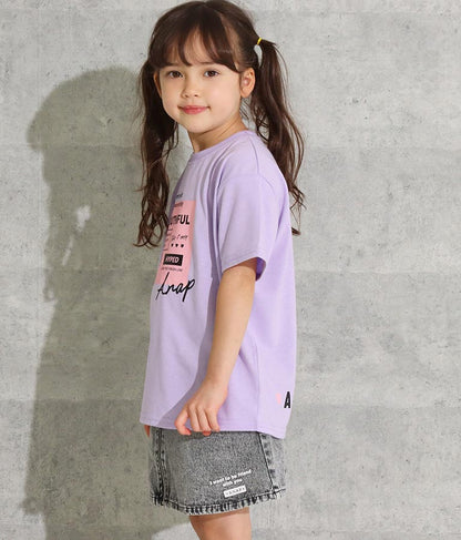 カラー ボックス ロゴ ビッグ Tシャツ 423-2837