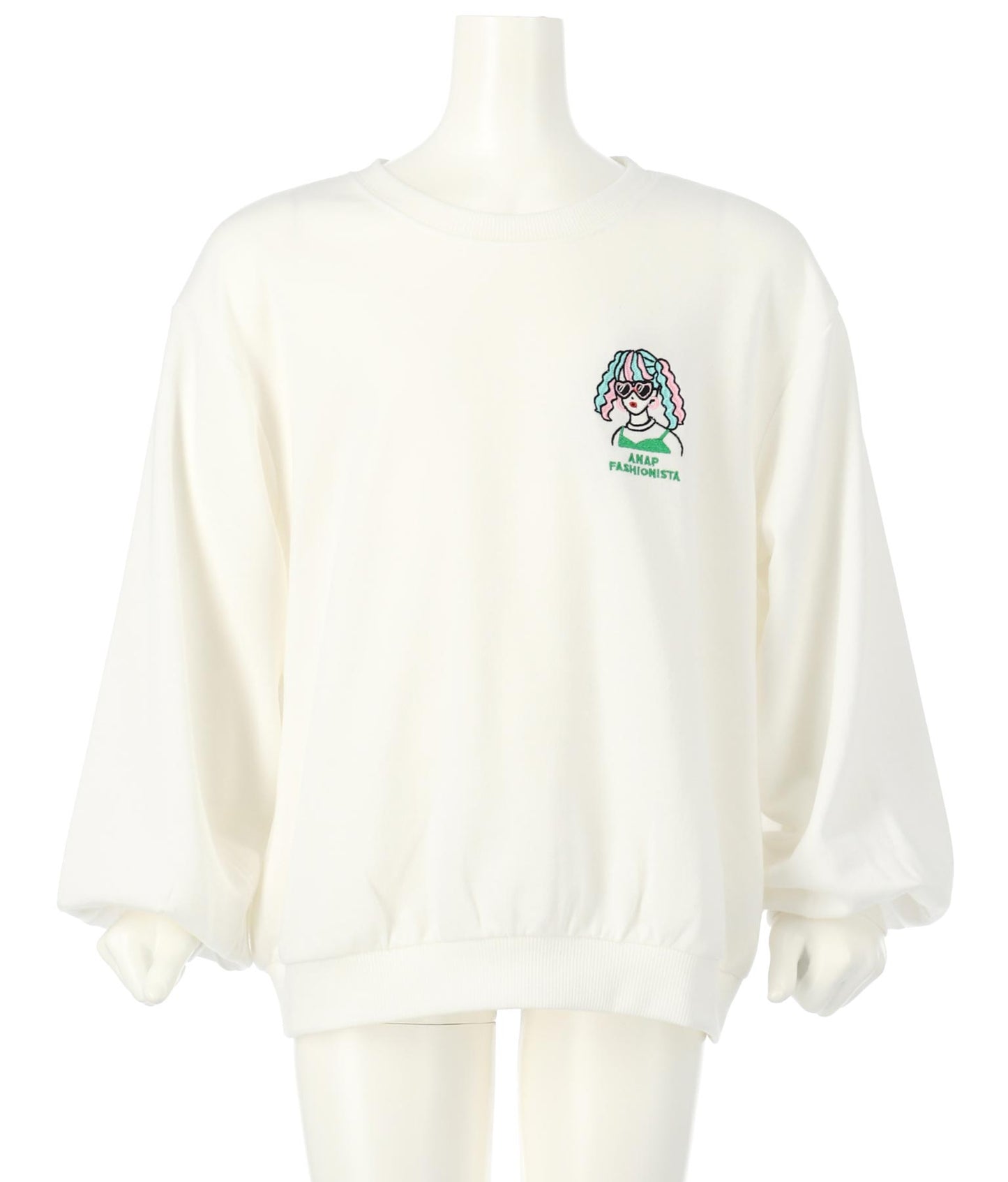 ワンポイント 刺繍 ミニ裏毛 トレーナー 423-2892