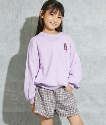 ワンポイント 刺繍 ミニ裏毛 トレーナー 423-2892