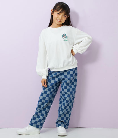 ワンポイント 刺繍 ミニ裏毛 トレーナー 423-2892