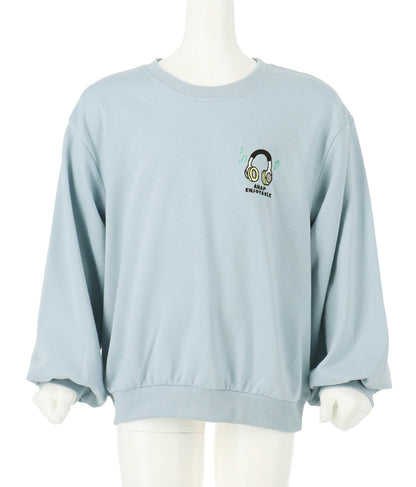 ワンポイント 刺繍 ミニ裏毛 トレーナー 423-2892