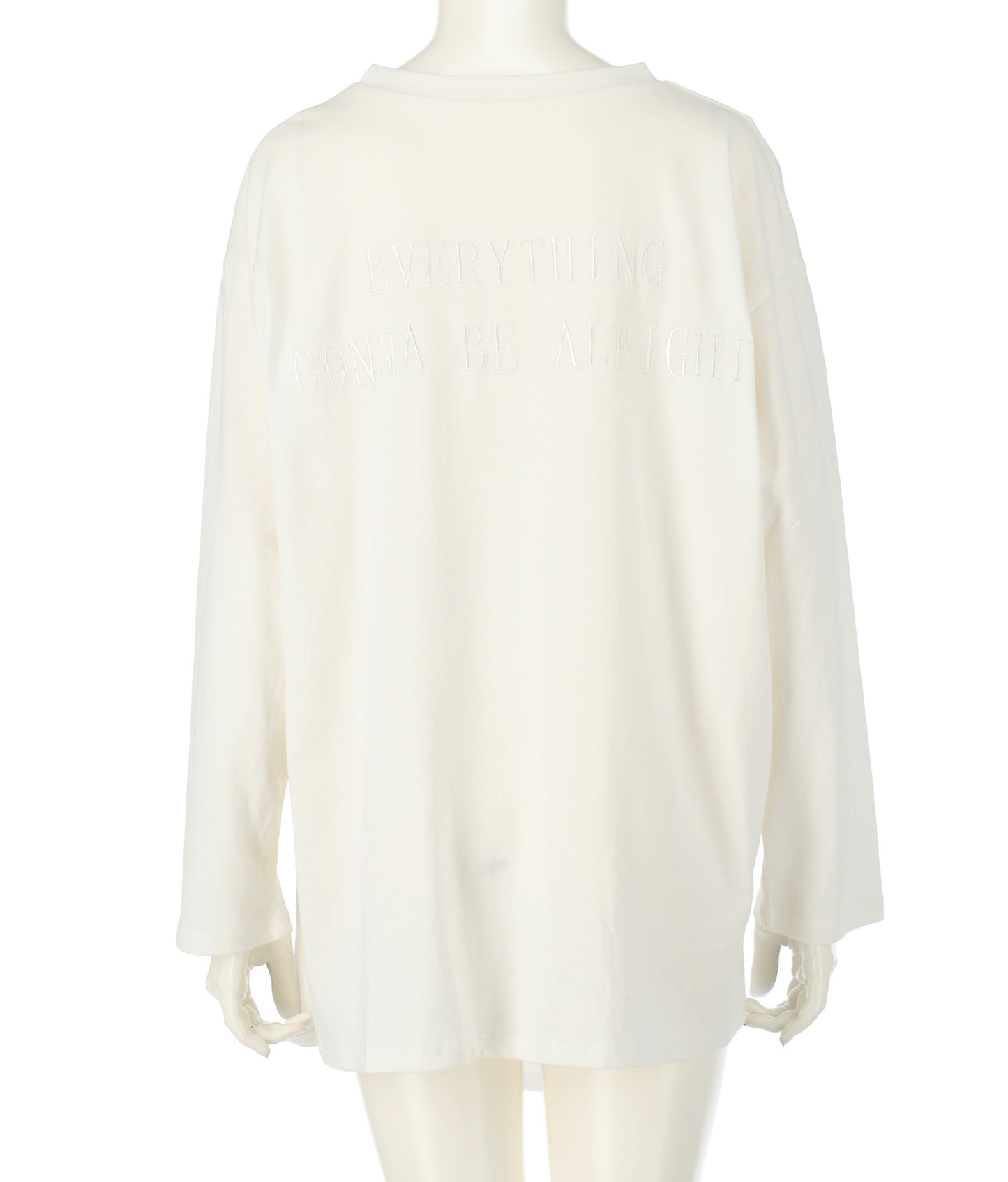 フロントツイストバック刺繍ロンT