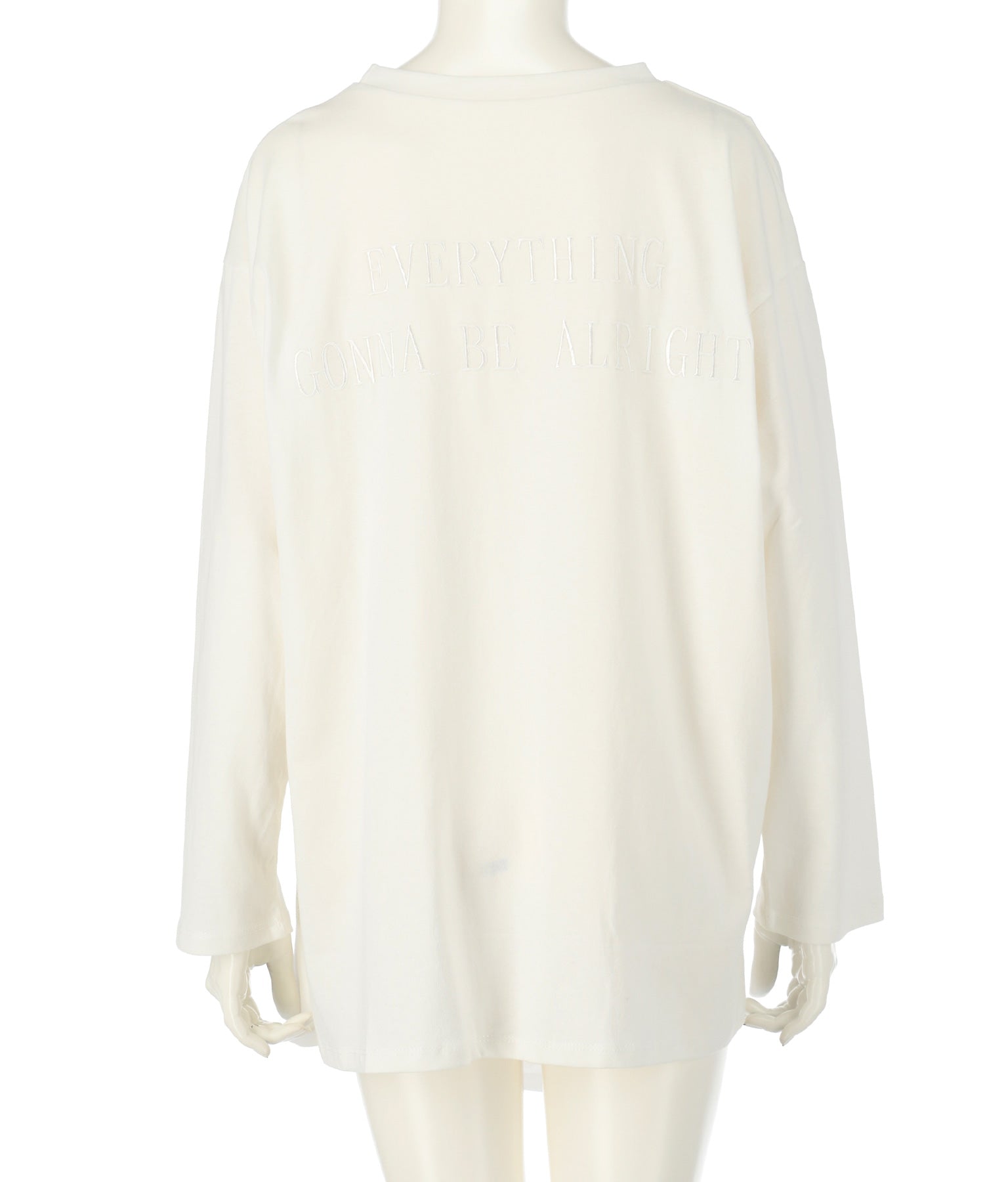 フロントツイストバック刺繍ロンT