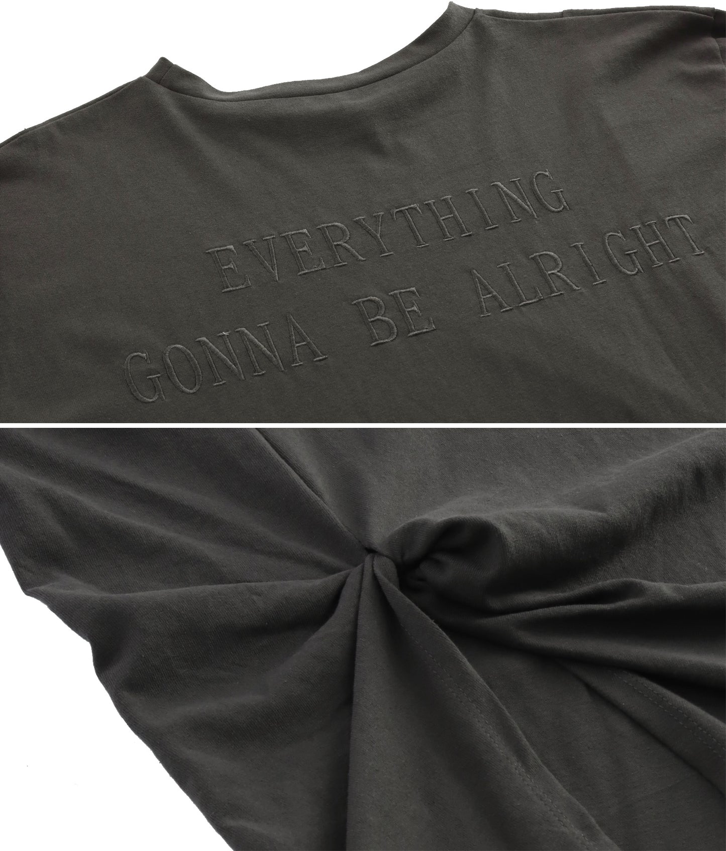 フロント ツイスト バック 刺繍 ロンT 153-5267