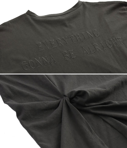 フロント ツイスト バック 刺繍 ロンT 153-5267