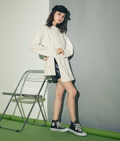 フロント ツイスト バック 刺繍 ロンT 153-5267