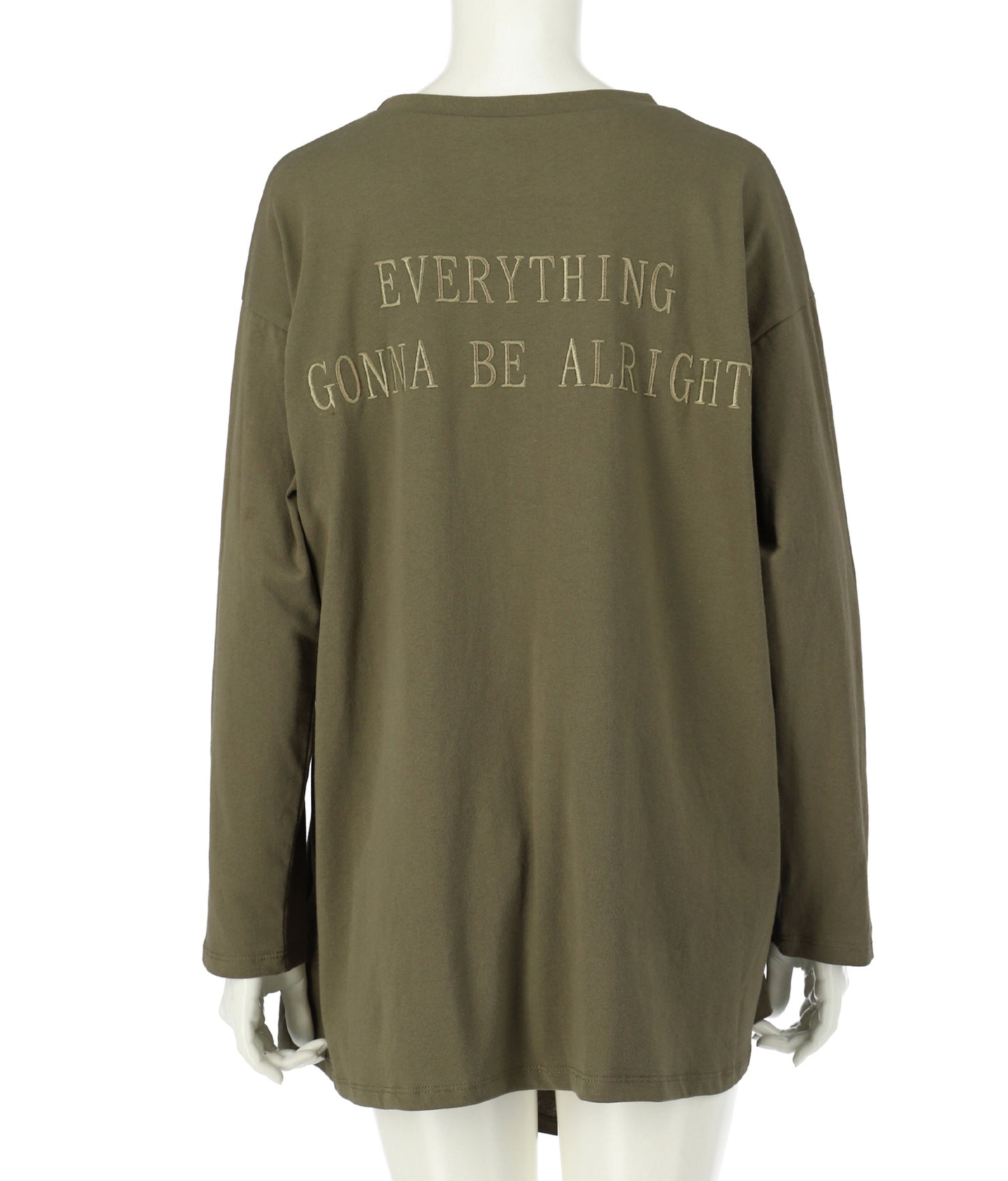 フロント ツイスト バック 刺繍 ロンT 153-5267