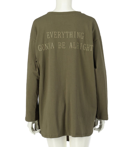 フロント ツイスト バック 刺繍 ロンT 153-5267