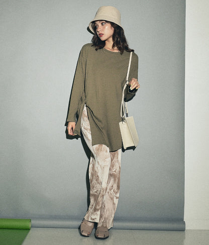 フロント ツイスト バック 刺繍 ロンT 153-5267