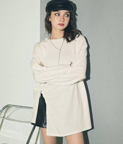 フロント ツイスト バック 刺繍 ロンT 153-5267