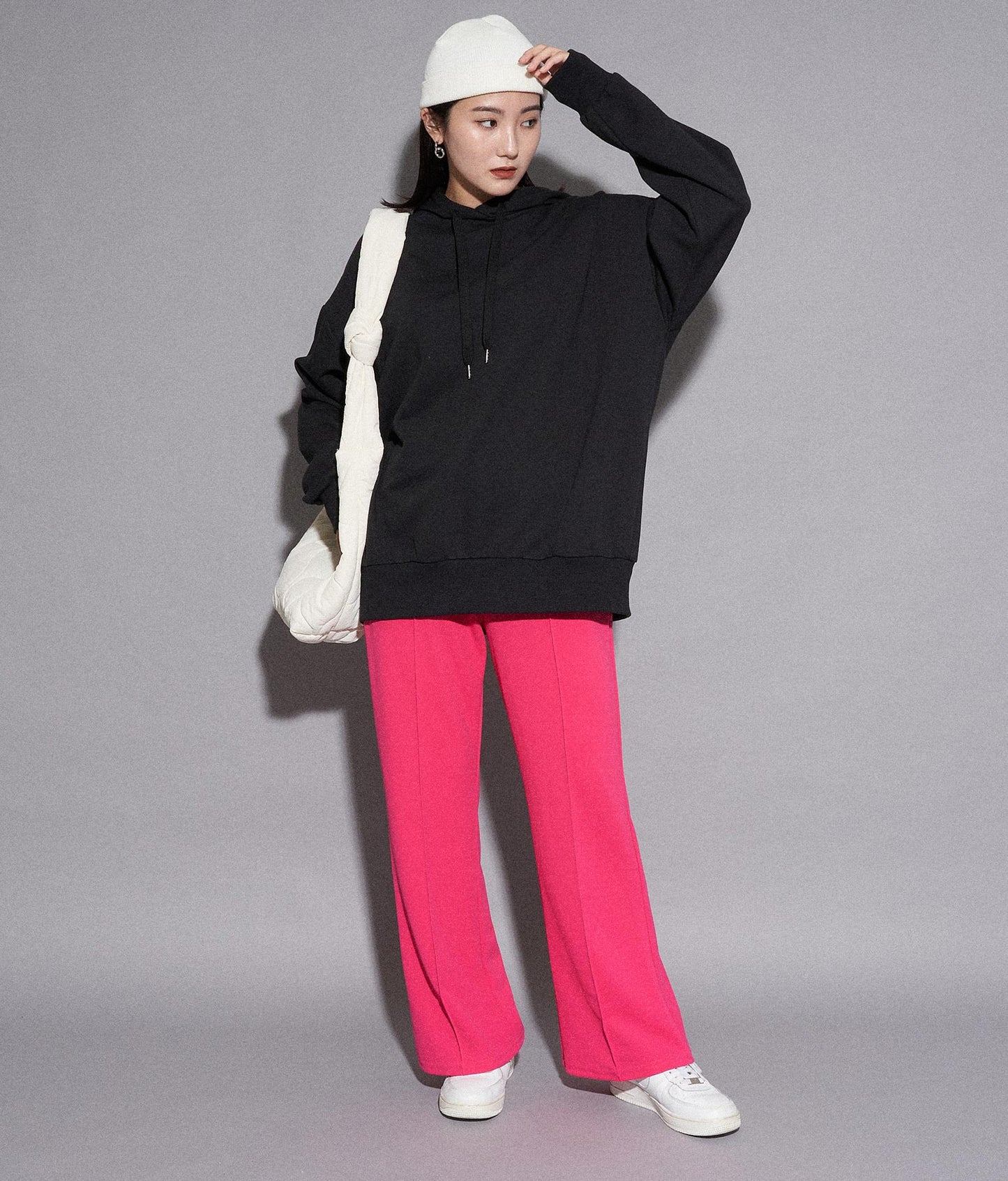 【WEB限定】シンプル裏起毛フーディートップススウェット 793-8596