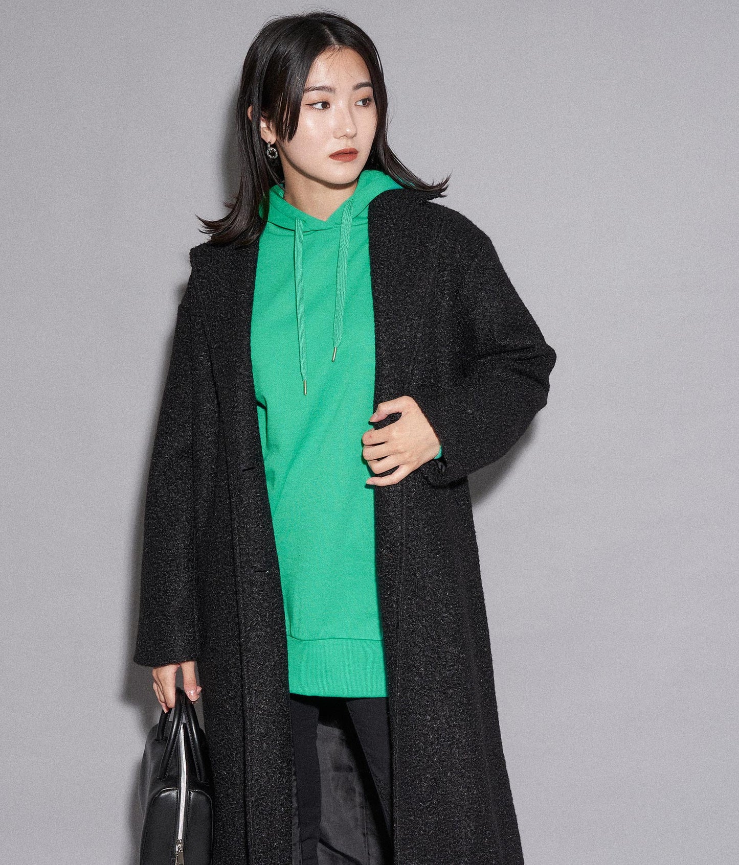 【WEB限定】シンプル裏起毛フーディートップススウェット 793-8596